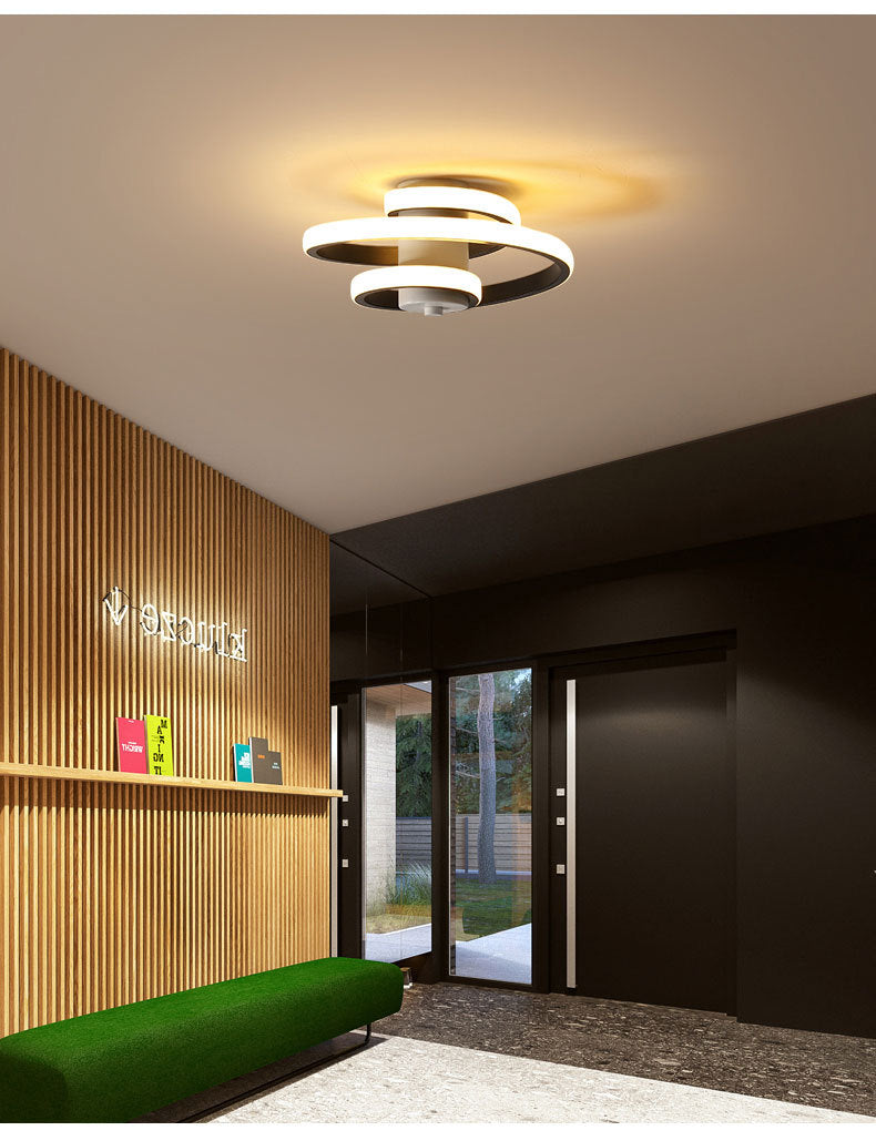 Lampada da soffitto a LED in metallo, semplice e moderna