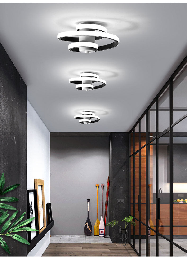 Lampada da soffitto a LED in metallo, semplice e moderna