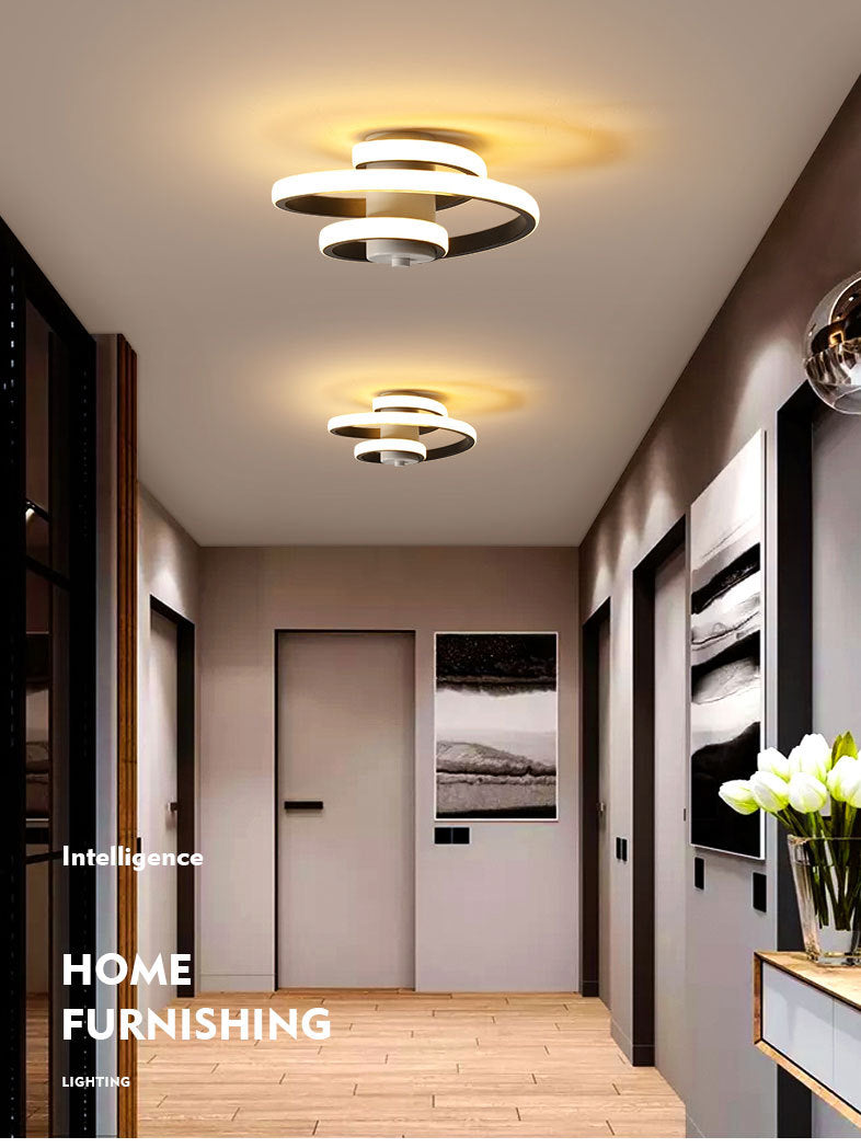 Lampada da soffitto a LED in metallo, semplice e moderna