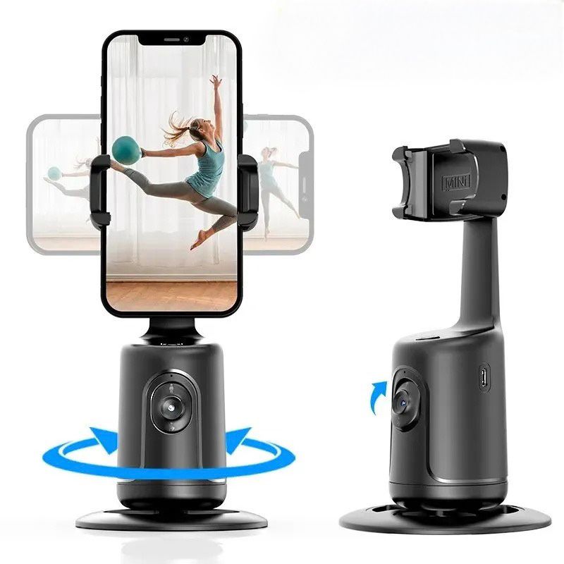 Supporto Intelligente 360° con Tracciamento Facciale AI – Supporto Auto per Smartphone, Stabilizzatore per Video, Vlog e Live Streaming